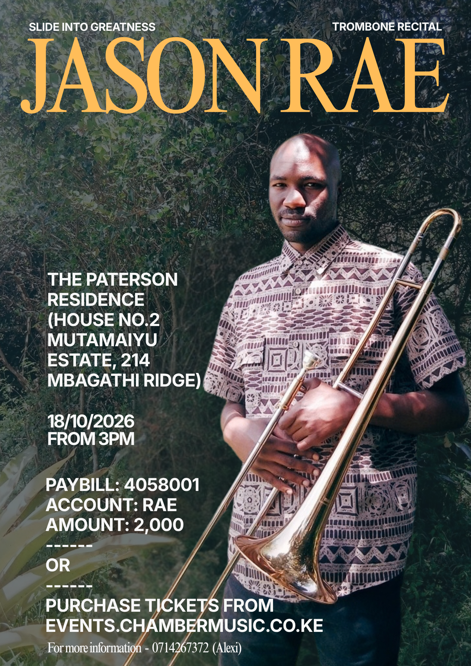 Slide into Greatness - Trombone Recital Banner